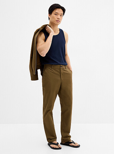 Le 31 Assorted Green Stretch chinos <b>London fit - Slim straight</b> for men