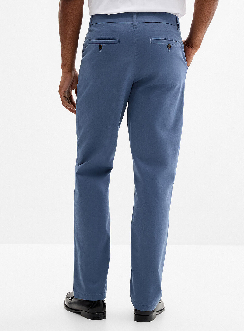 Le 31: Le chino extensible <b>Coupe London - Droite &eacute;troite</b> Bleu marine - Bleu nuit pour homme