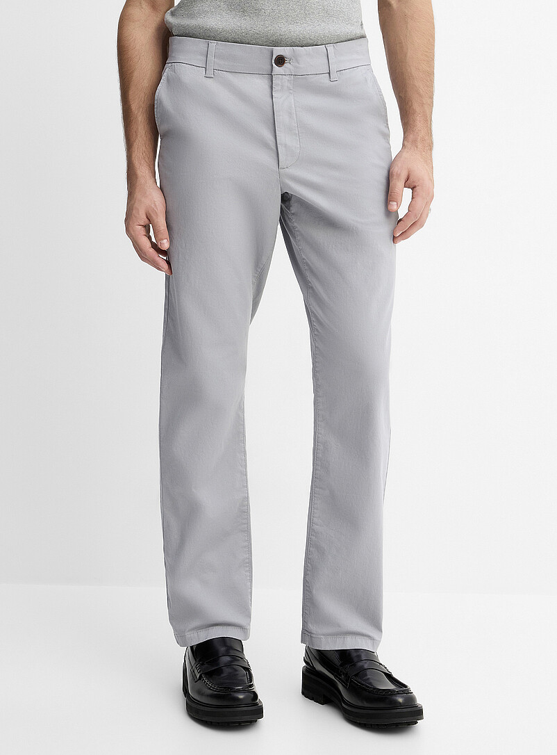 Le 31: Le chino extensible <b>Coupe London - Droite &eacute;troite</b> Bleu marine - Bleu nuit pour homme