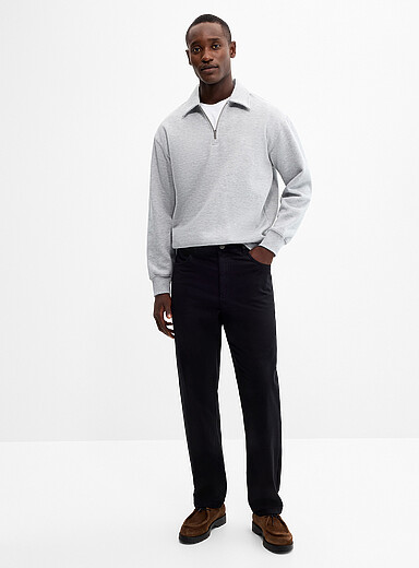 Le 31 Black Stretch twill 5-pocket pant <b>Amsterdam fit - Relaxed & tapered</b> for men