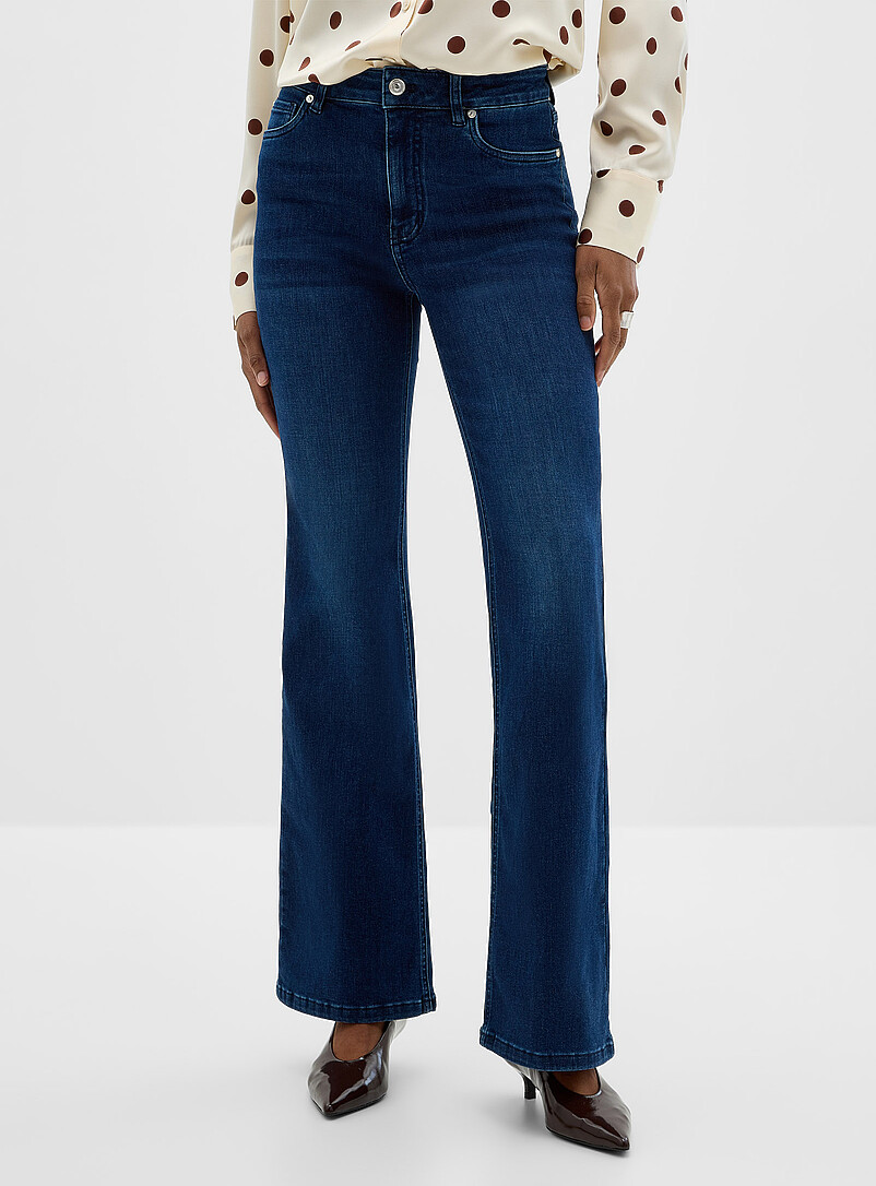 Medium indigo bootcut jean Fit: Flared leg, high rise product image 2
