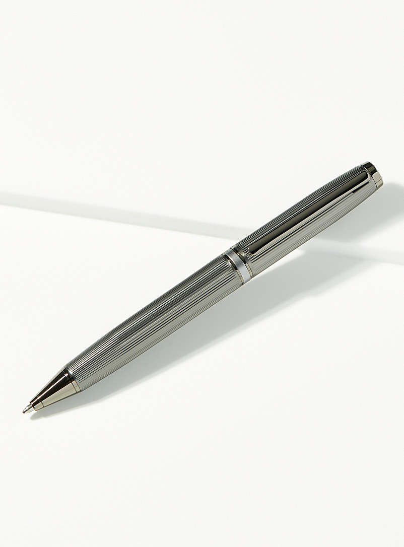 HUGO Silver Blaze gunmetal ballpoint pen for men