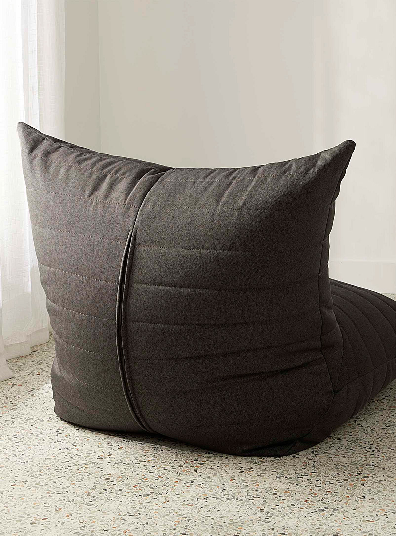 Norka Living Light Grey Quilted beanbag chair