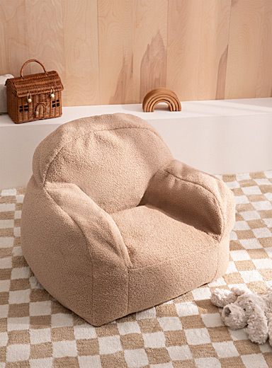 High-pile fleece mini chair
