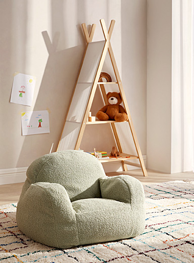 Norka Living: Le minifauteuil effet mouton Miel - Chameau