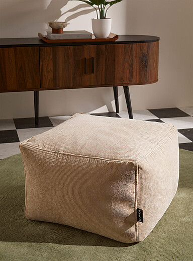 Norka Living Sand Corduroy square pouf