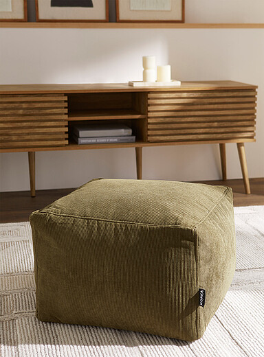 Norka Living Sand Corduroy square pouf