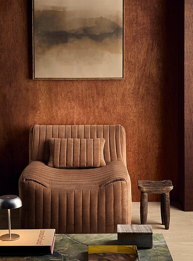 Quilted corduroy high-density foam modular chair