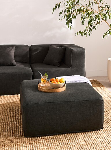 Modular high-density foam sofa with ottoman Outdoor | Norka Living