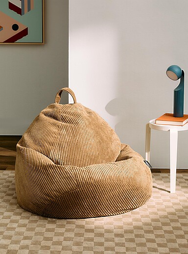 Modern corduroy bean bag chair