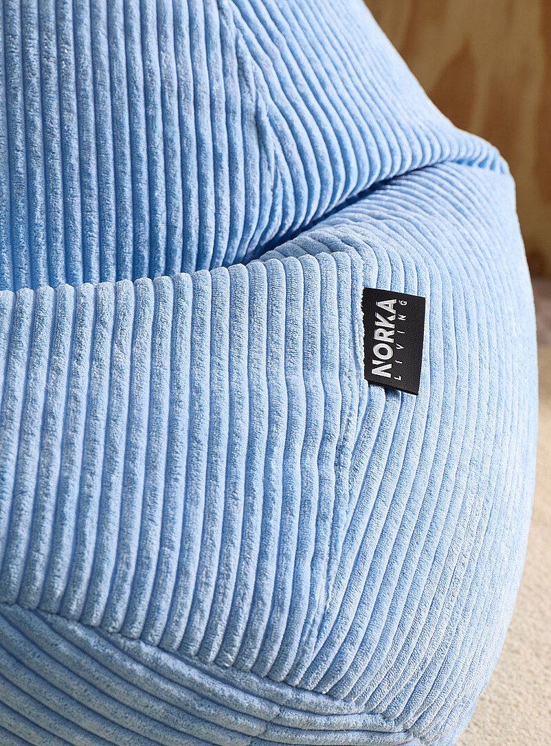 Norka Living Fawn/Tobacco Modern corduroy bean bag chair