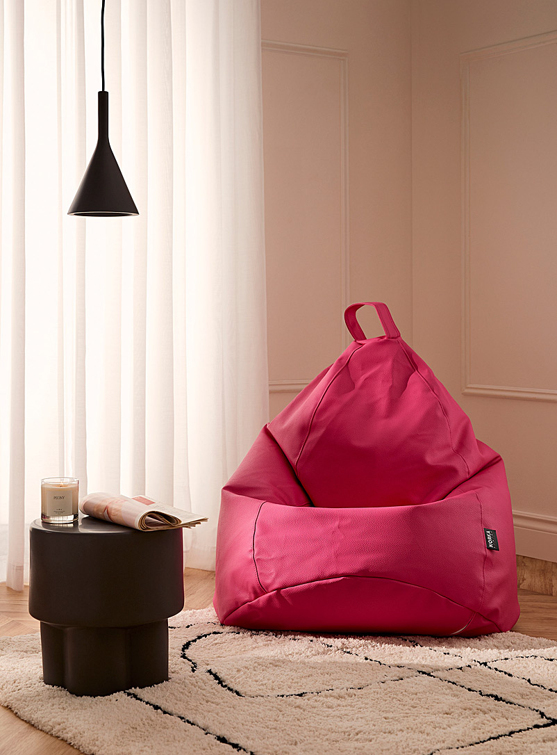 Norka Living Pink Faux-leather beanbag chair