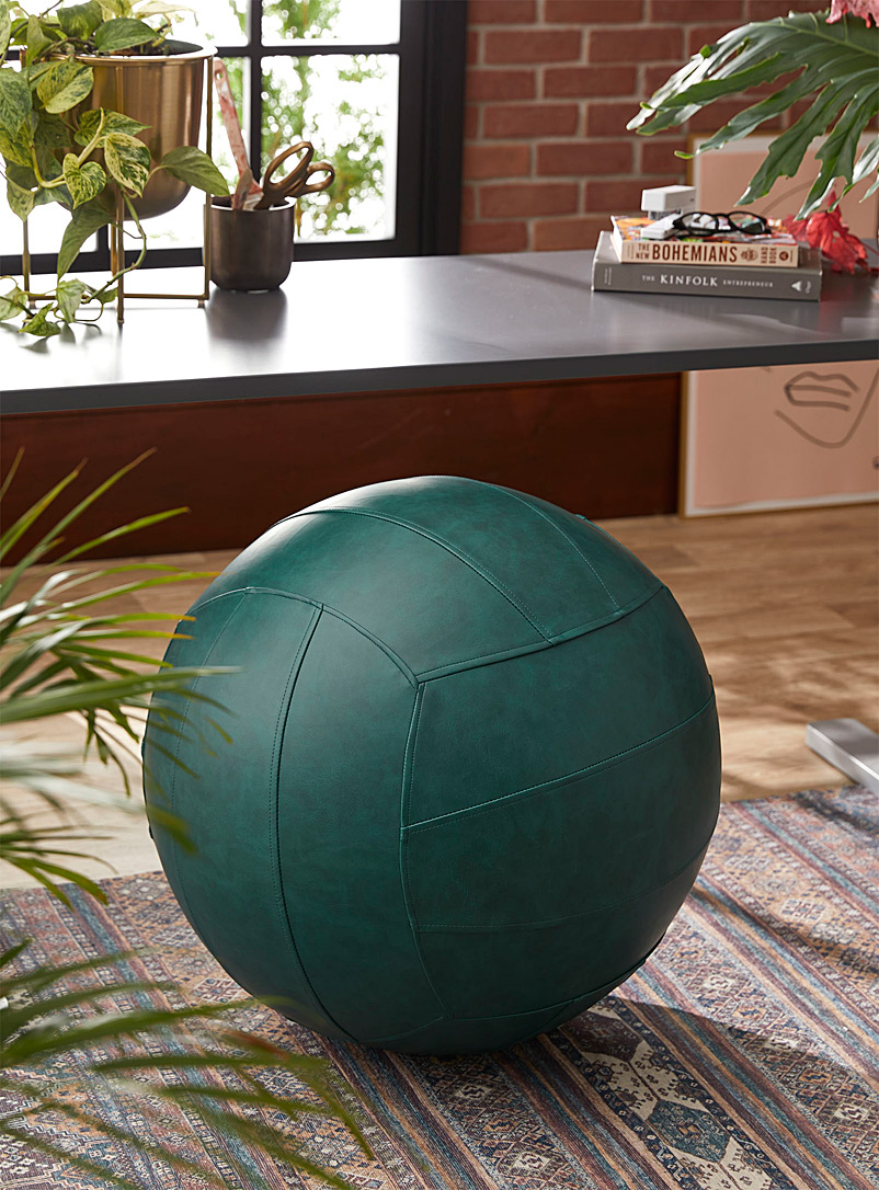 Norka Living: Le ballon ergonomique multifonction effet cuir Vert