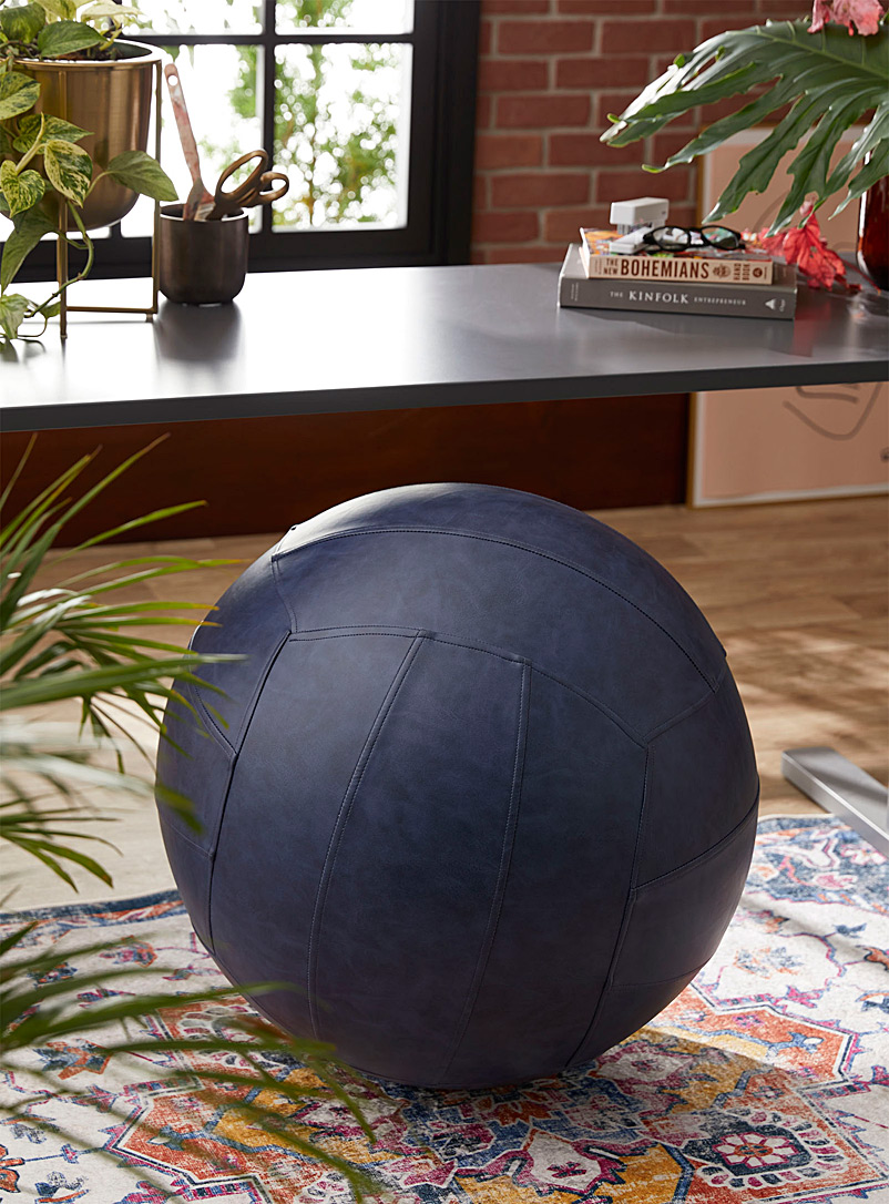 Norka Living Navy/Midnight Blue Multifunctional faux-leather ergonomic ball