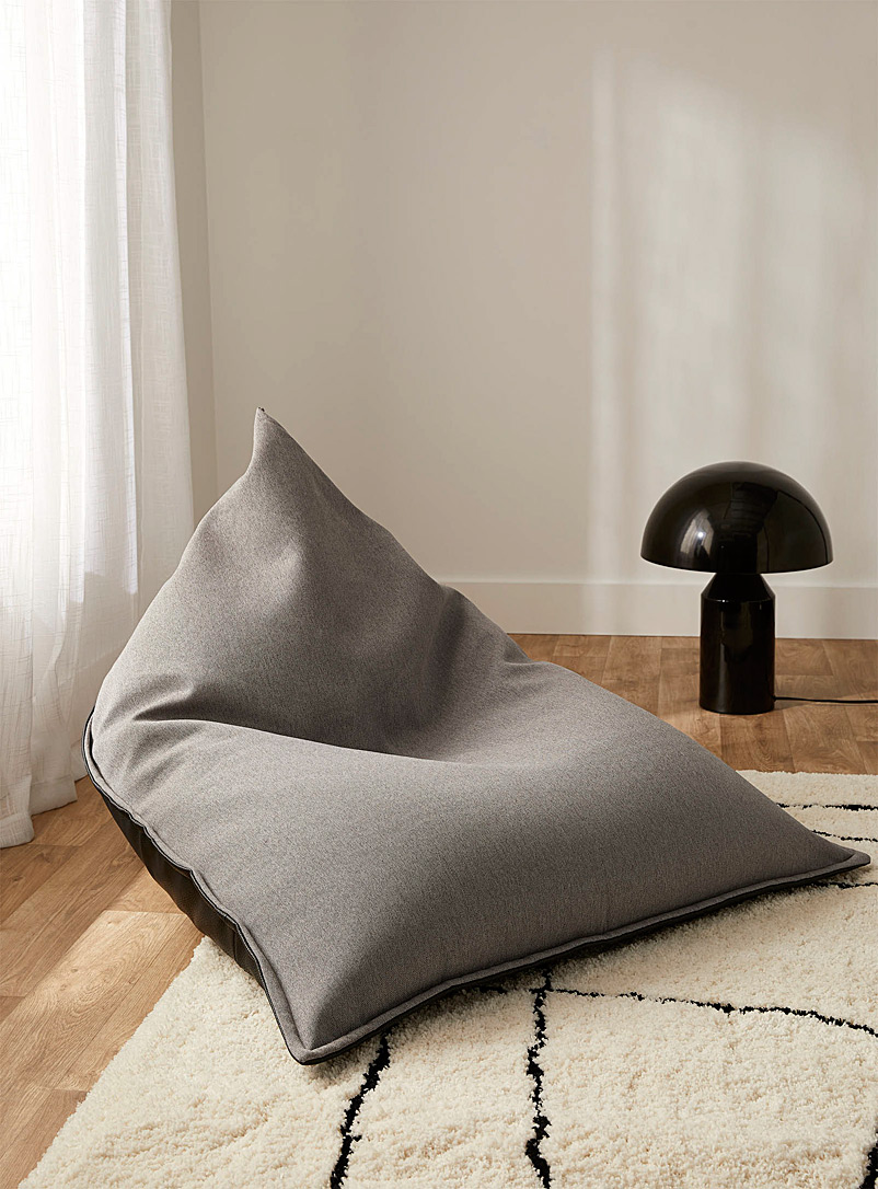 Norka Living Grey Modern lounge beanbag chair