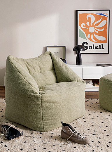 Le fauteuil poire structur&eacute; effet mouton