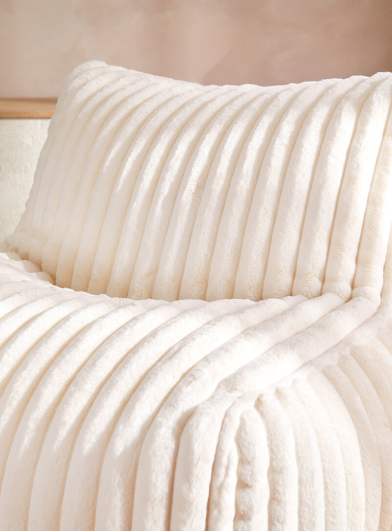 Faux-fur wide stripes chair product image 2