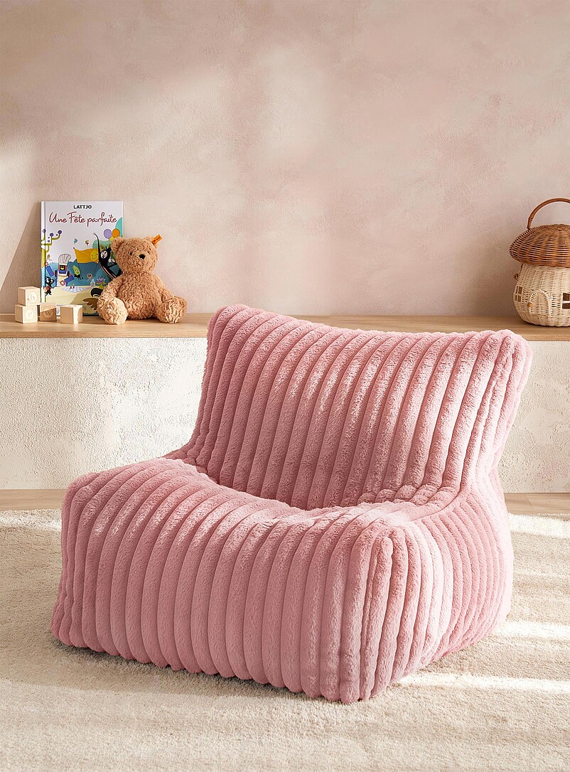 Faux-Fur Wide Stripes Chair