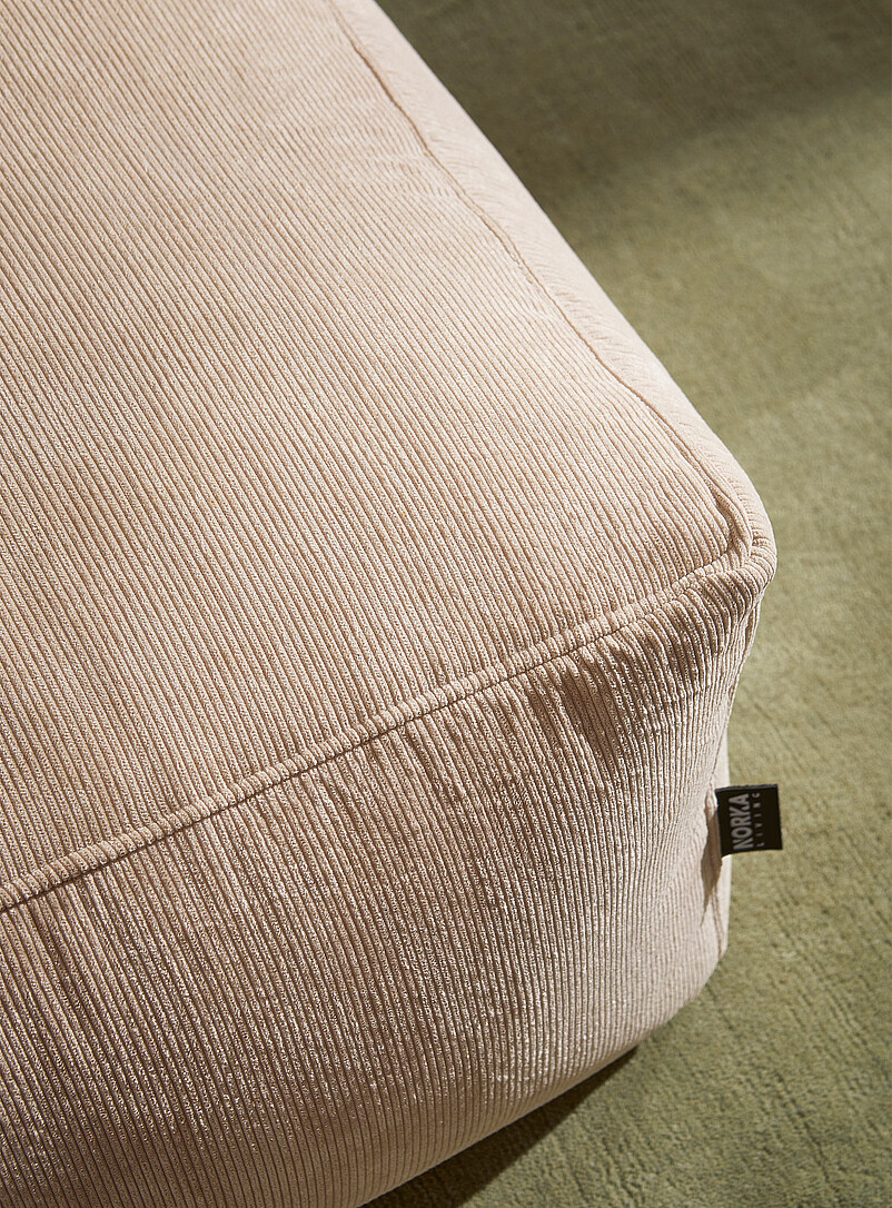 Corduroy square pouf product image 2