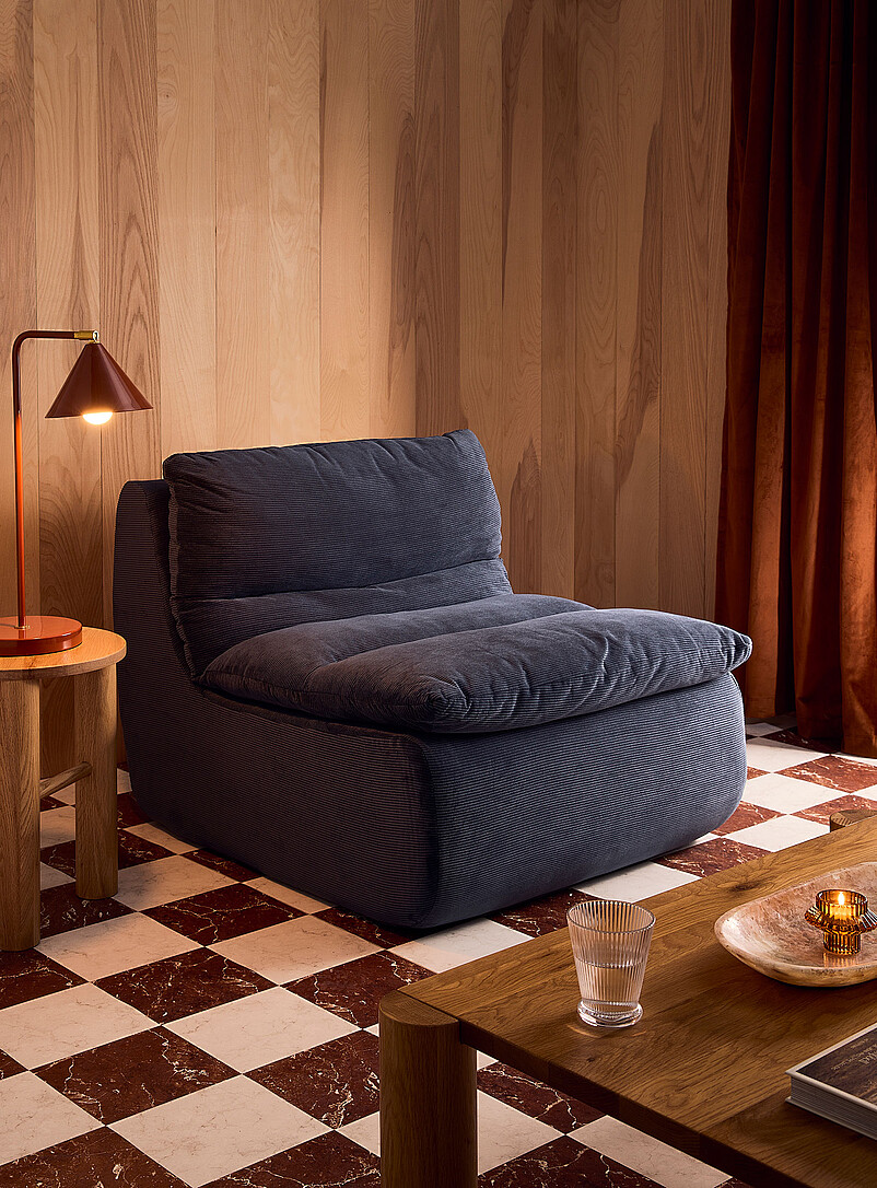 Corduroy high-density foam modular chair product image 2