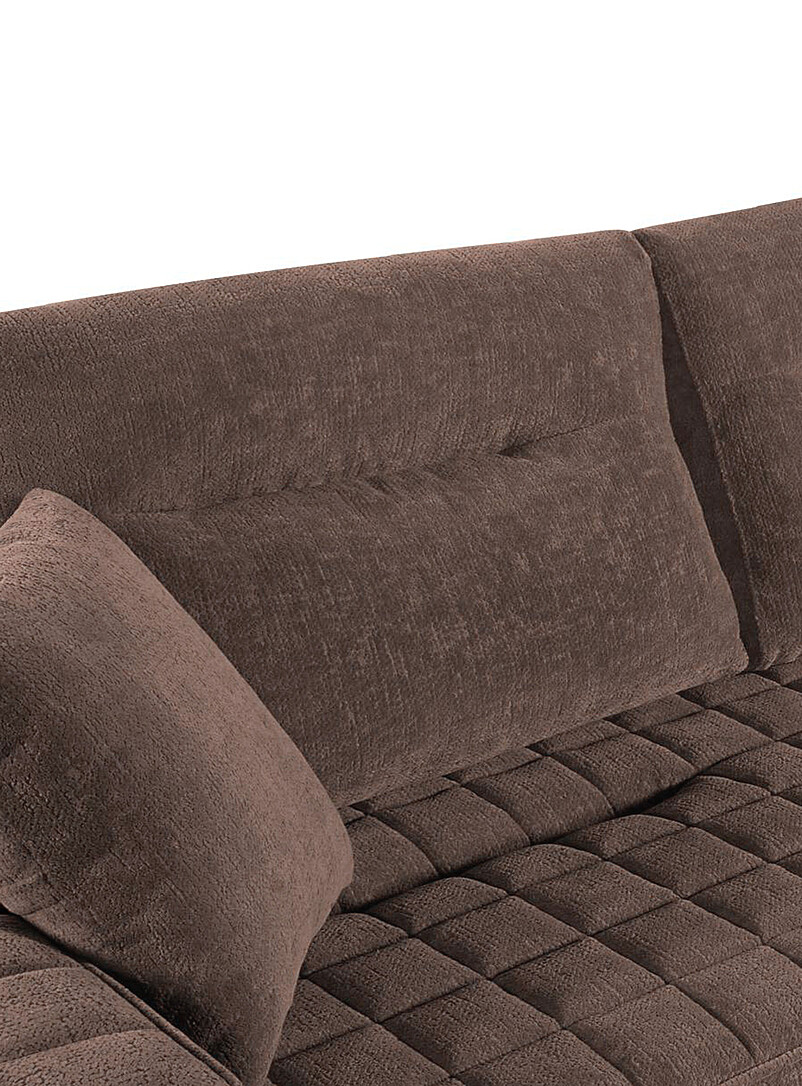 Checkered topstitching high-density foam 3 seater sofa product image 2