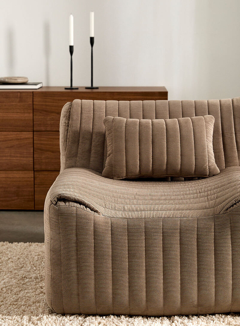 Quilted corduroy high-density foam modular chair product image 2