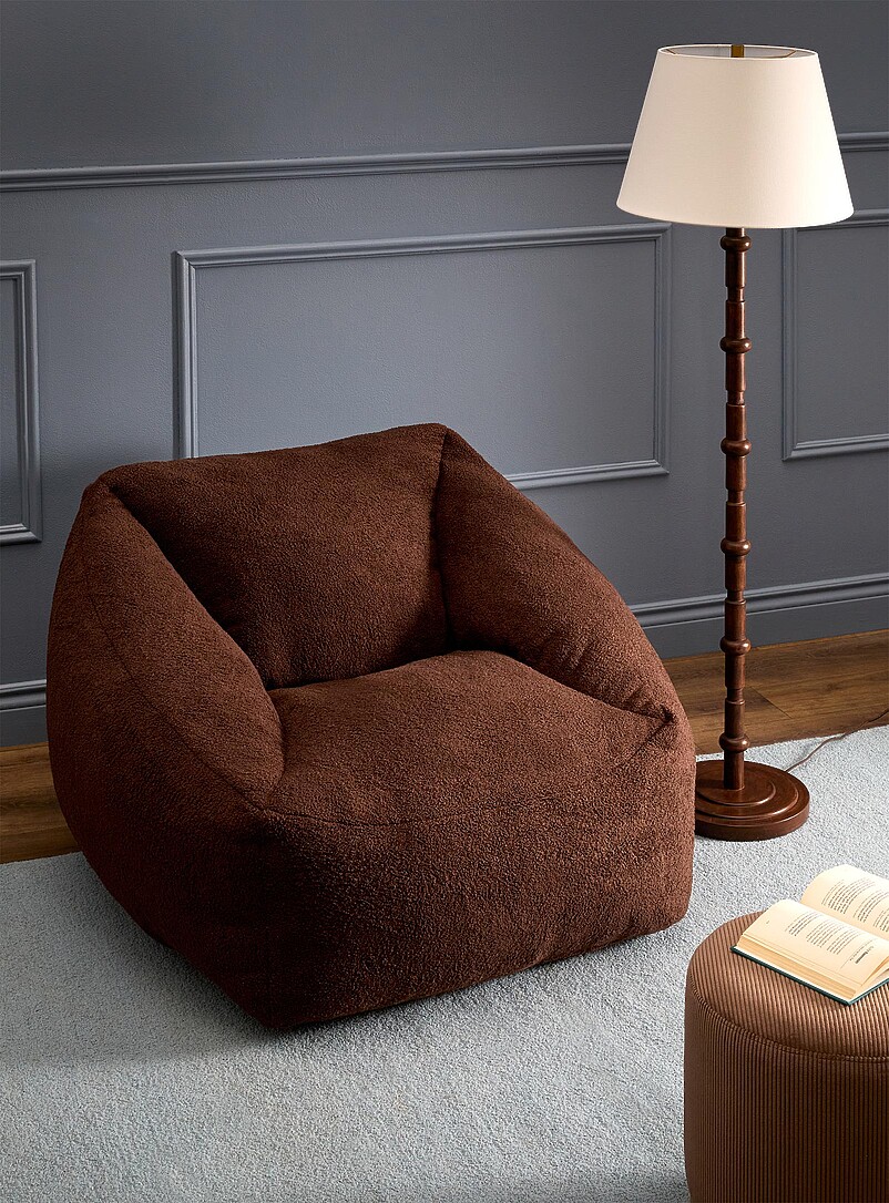 Azure sheepskin-textured pear chair product image (primary)