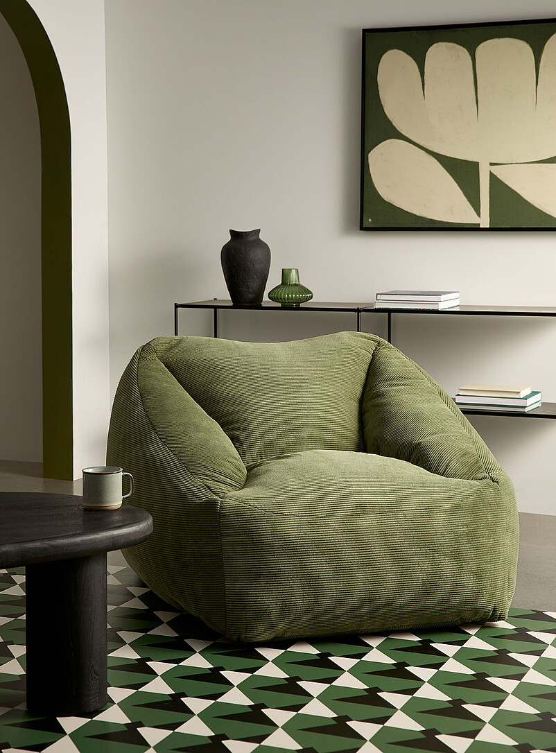 Azure Corduroy-Textured Pear Chair