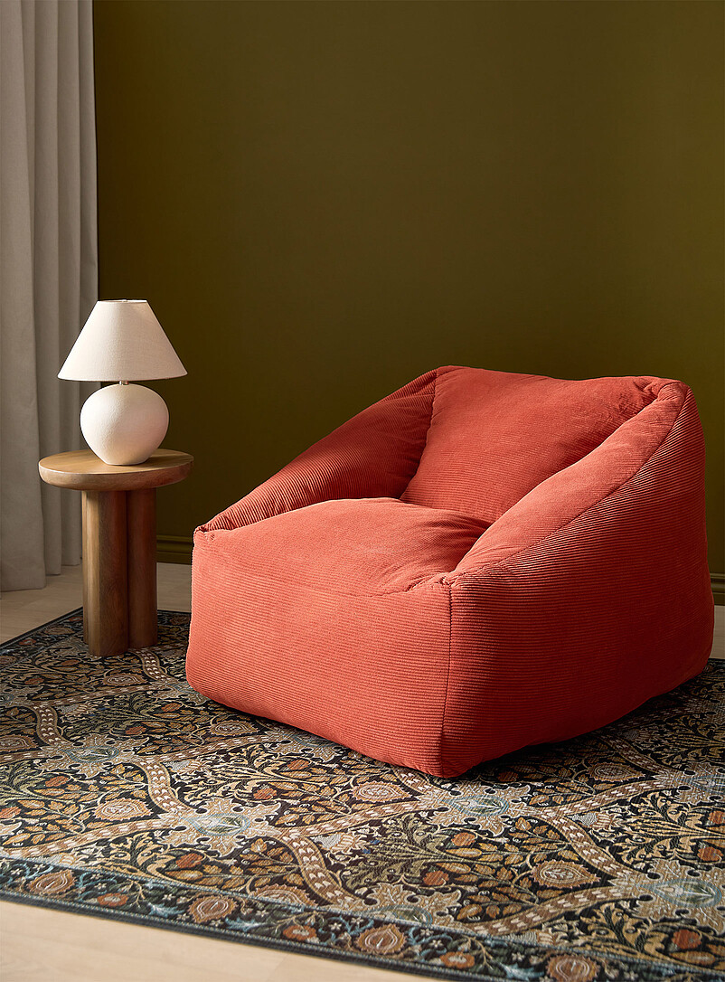 Azure corduroy-textured pear chair product image (primary)