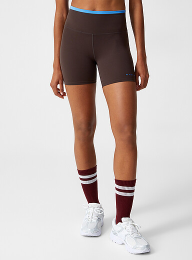P.E Nation: Le cuissard taille haute contraste Vita Longueur 2,5 po Chocolat - Espresso pour femme