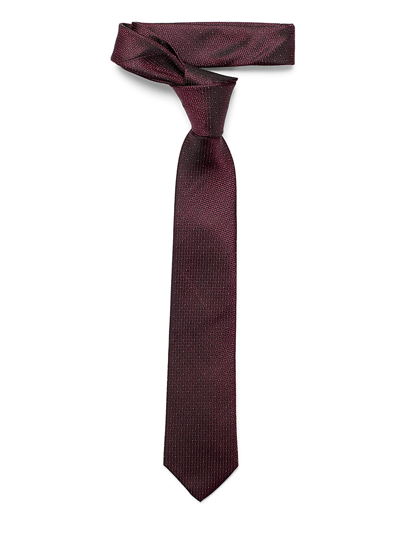 Le 31 Ruby Red Contrast dot tie for men