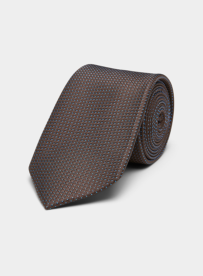 Le 31: La cravate pointillée Brun foncé pour homme