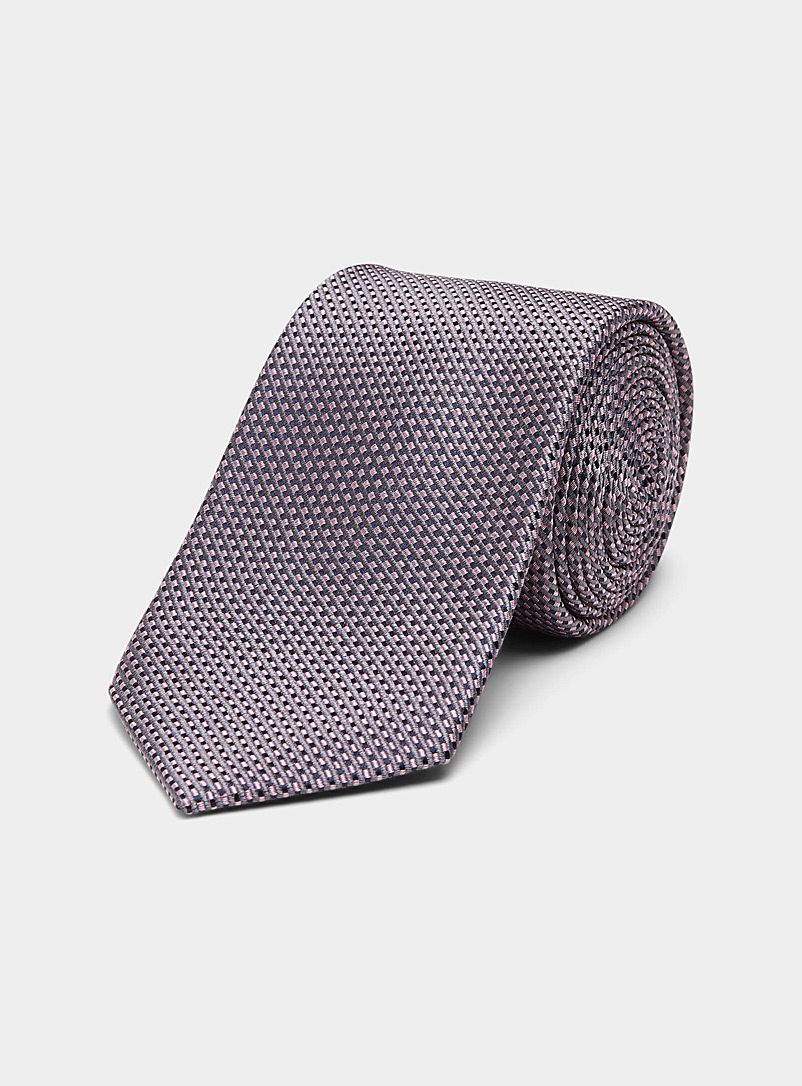 Le 31 Pink Jagged stripe tie for men
