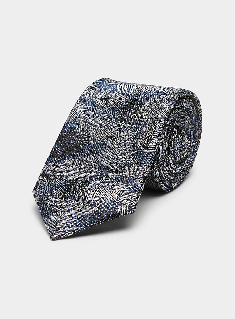 Le 31 Blue Ombré palm tree tie for men