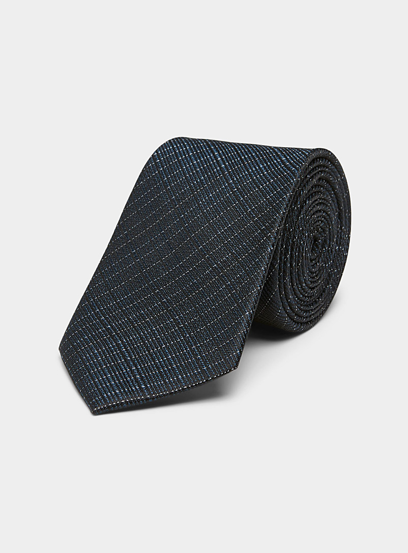 Le 31: La cravate rayure aiguille Bleu foncé pour homme