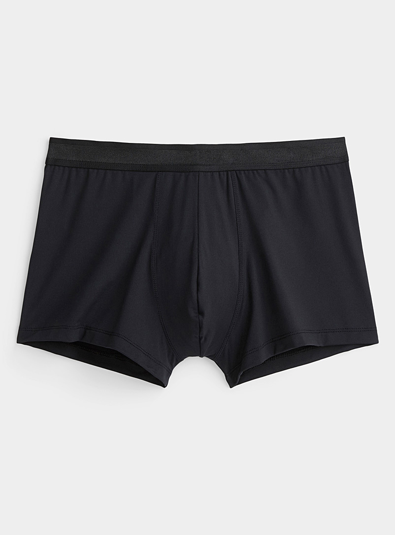 Le 31 Black Recycled micro nylon trunk for men