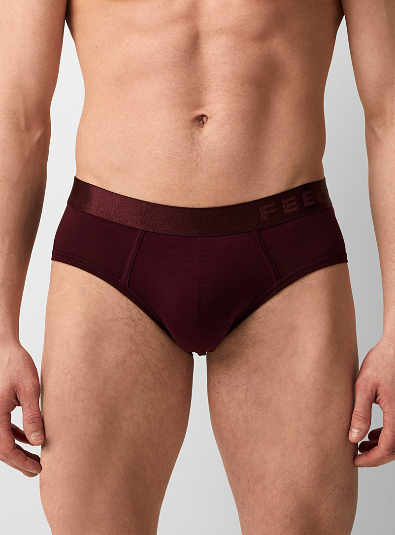 Le 31 Ruby Red Tone-on-tone Feel lyocell brief for men