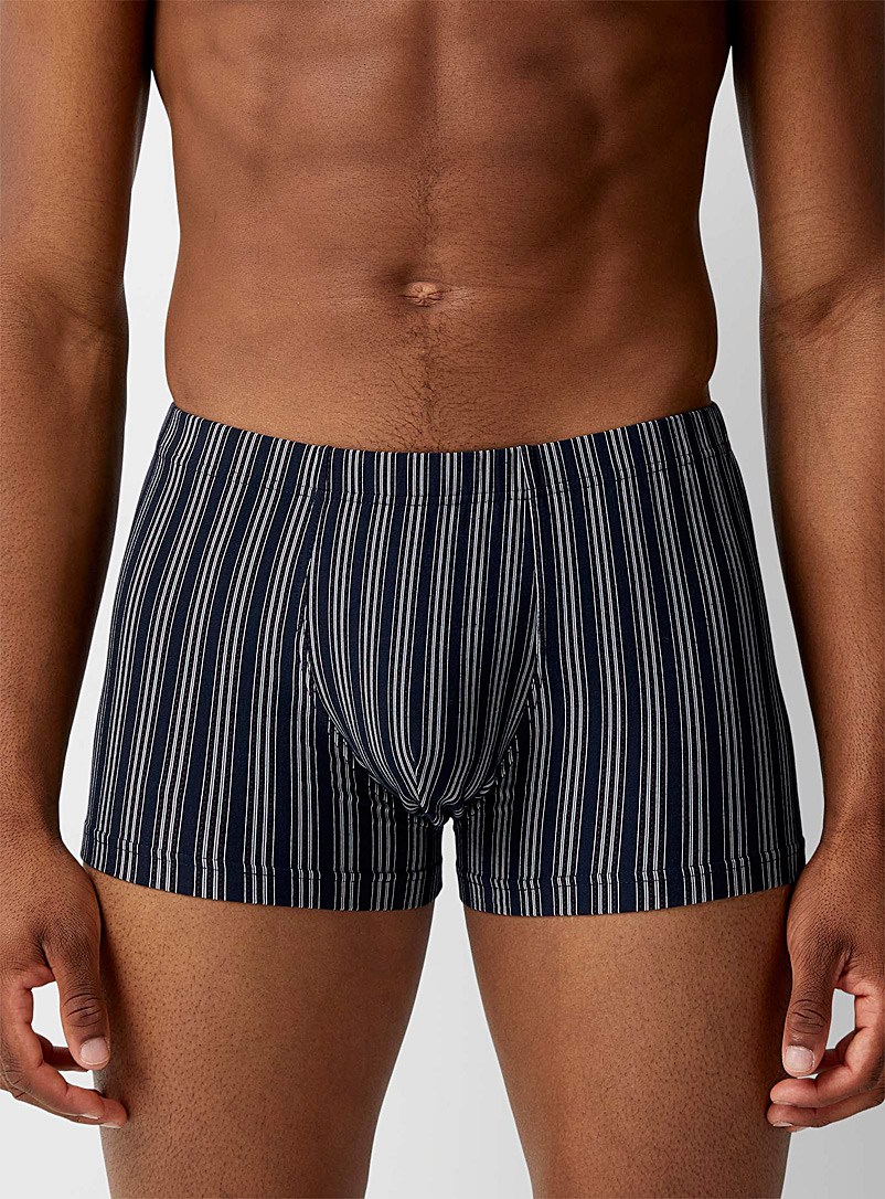 Le 31 Patterned Blue Micro-dotted stripe trunk for men