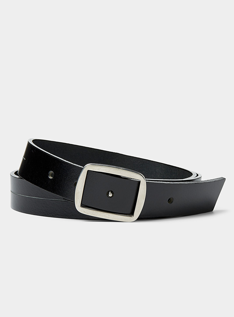 Simons X Flechr Black Conway leather belt for men