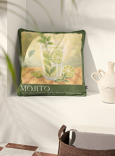 Le coussin d'ext&eacute;rieur d&eacute;houssable cocktail Mojito 45 x 45 cm