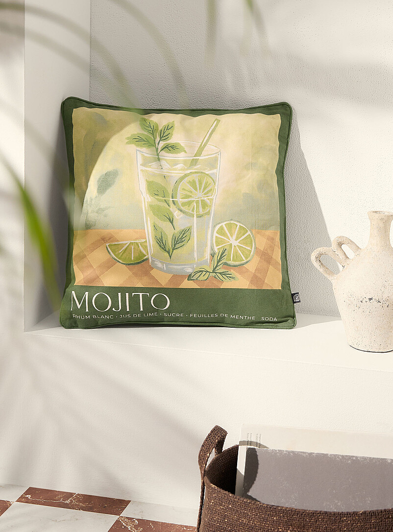 Mojito cocktail outdoor removable-cover cushion 45 x 45 cm product image (primary)