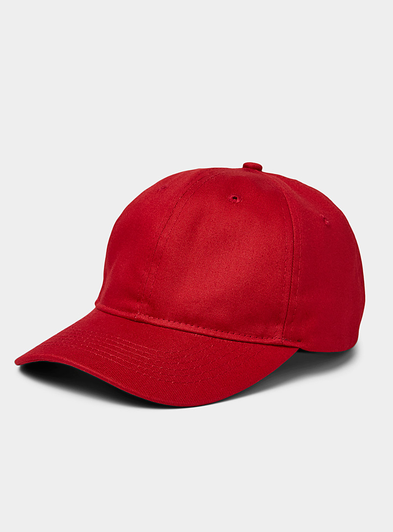 Le 31 Cherry Red Essential solid cap for men