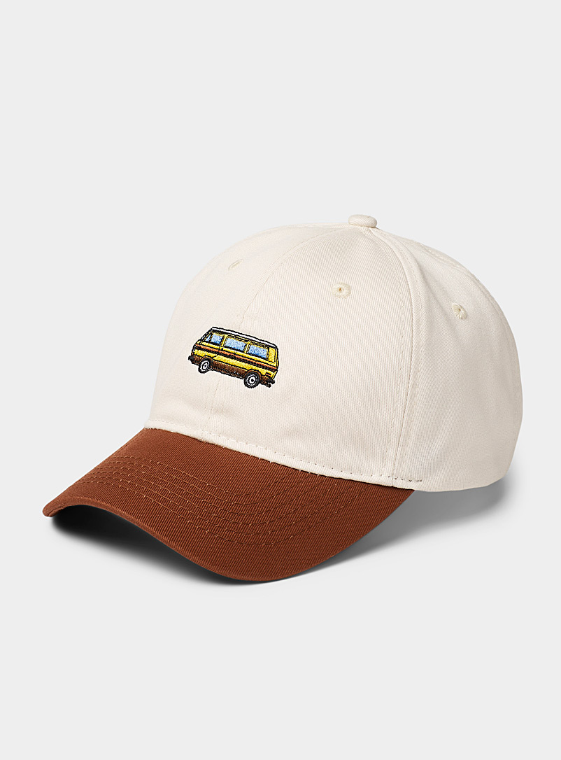 Le 31 Patterned Brown Van embroidery cap for men