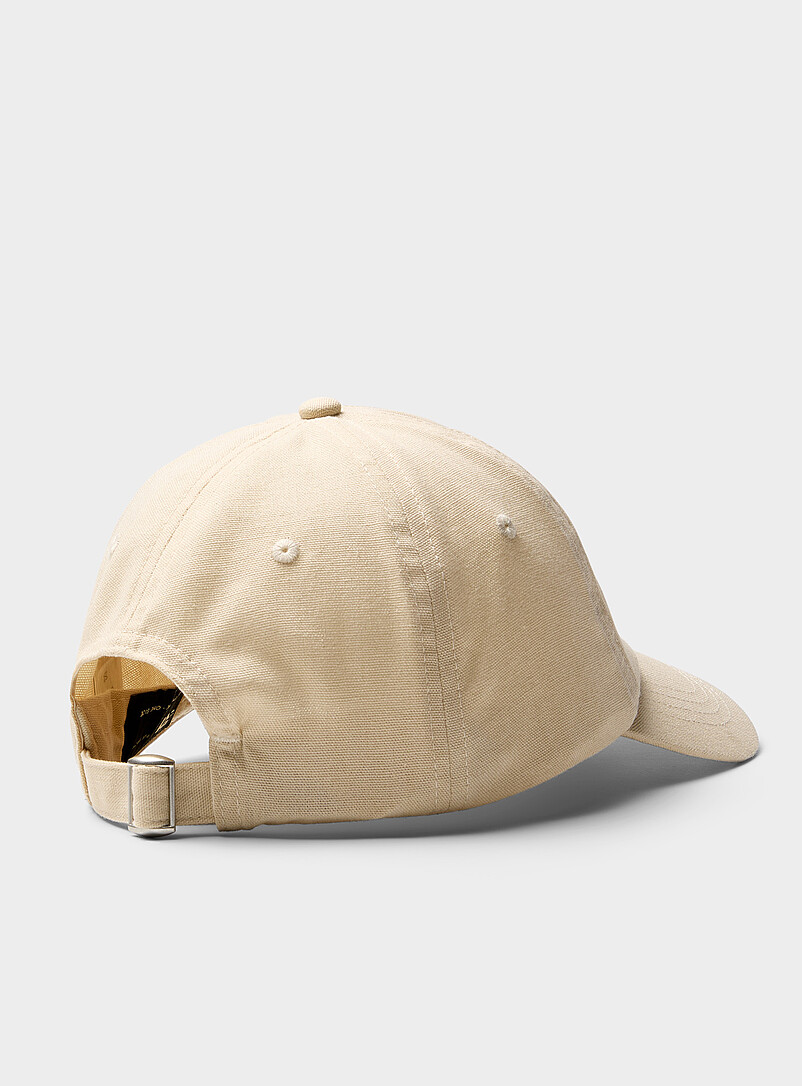 Le 31 Ivory/Cream Beige Pure linen cap for men