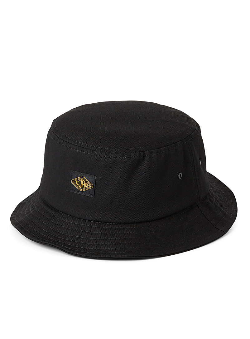 Djab Black Logo emblem bucket hat for men