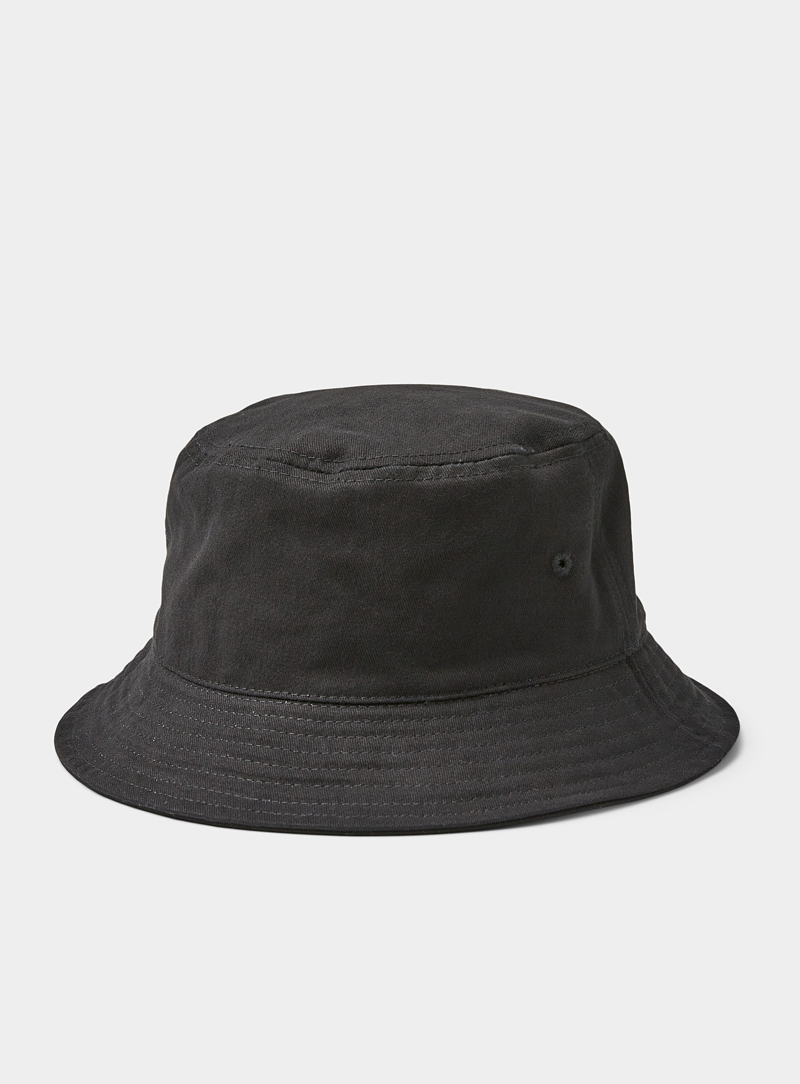 Le 31 Solid Cotton Bucket Hat In Black