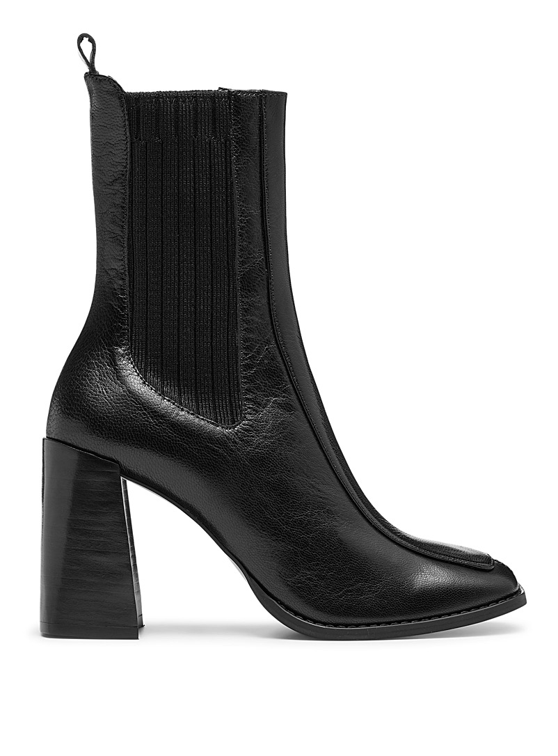 Jonak Black Vanti heeled Chelsea boots for women