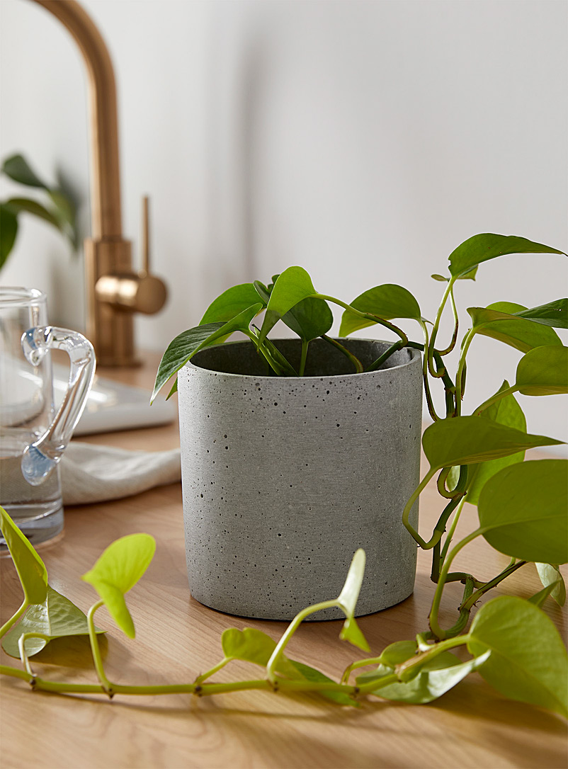 Simons Maison Light Grey Concrete-like planter 5.25 in