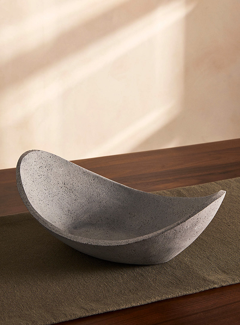 Simons Maison Dark Grey Faux-stone decorative bowl