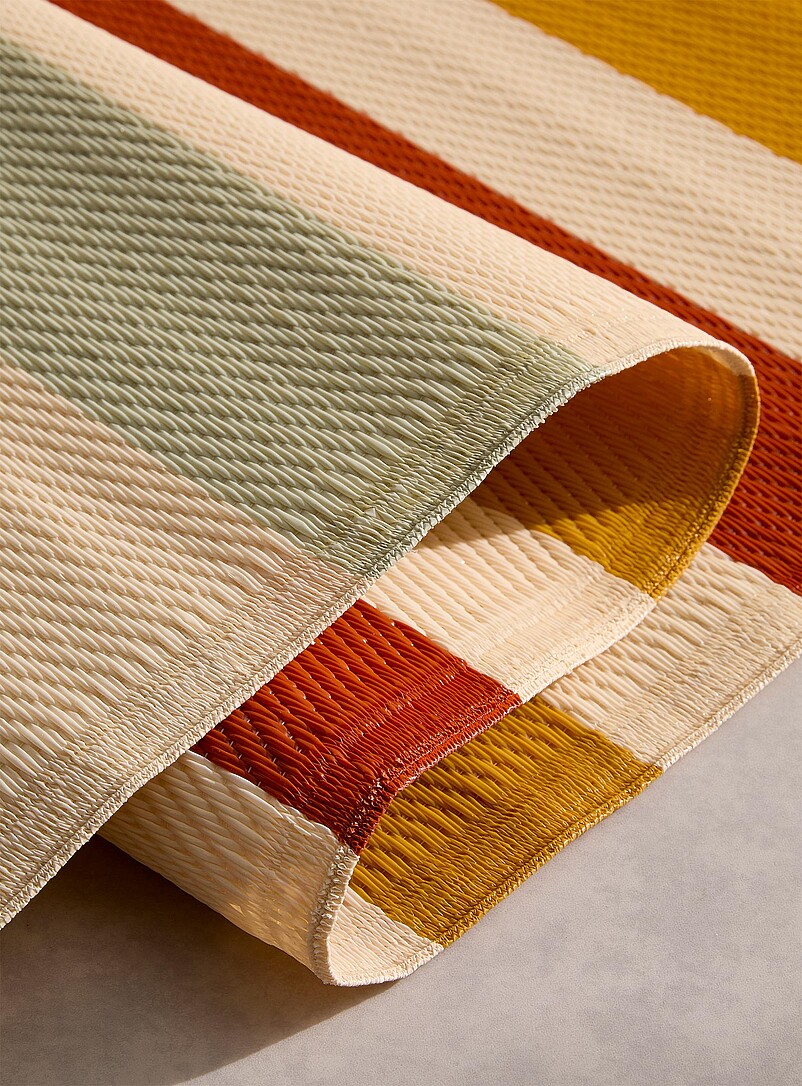Simons Maison Assorted Wide coloured stripes outdoor rug 120 x 180 cm <b>Live Outside exclusive collection</b>